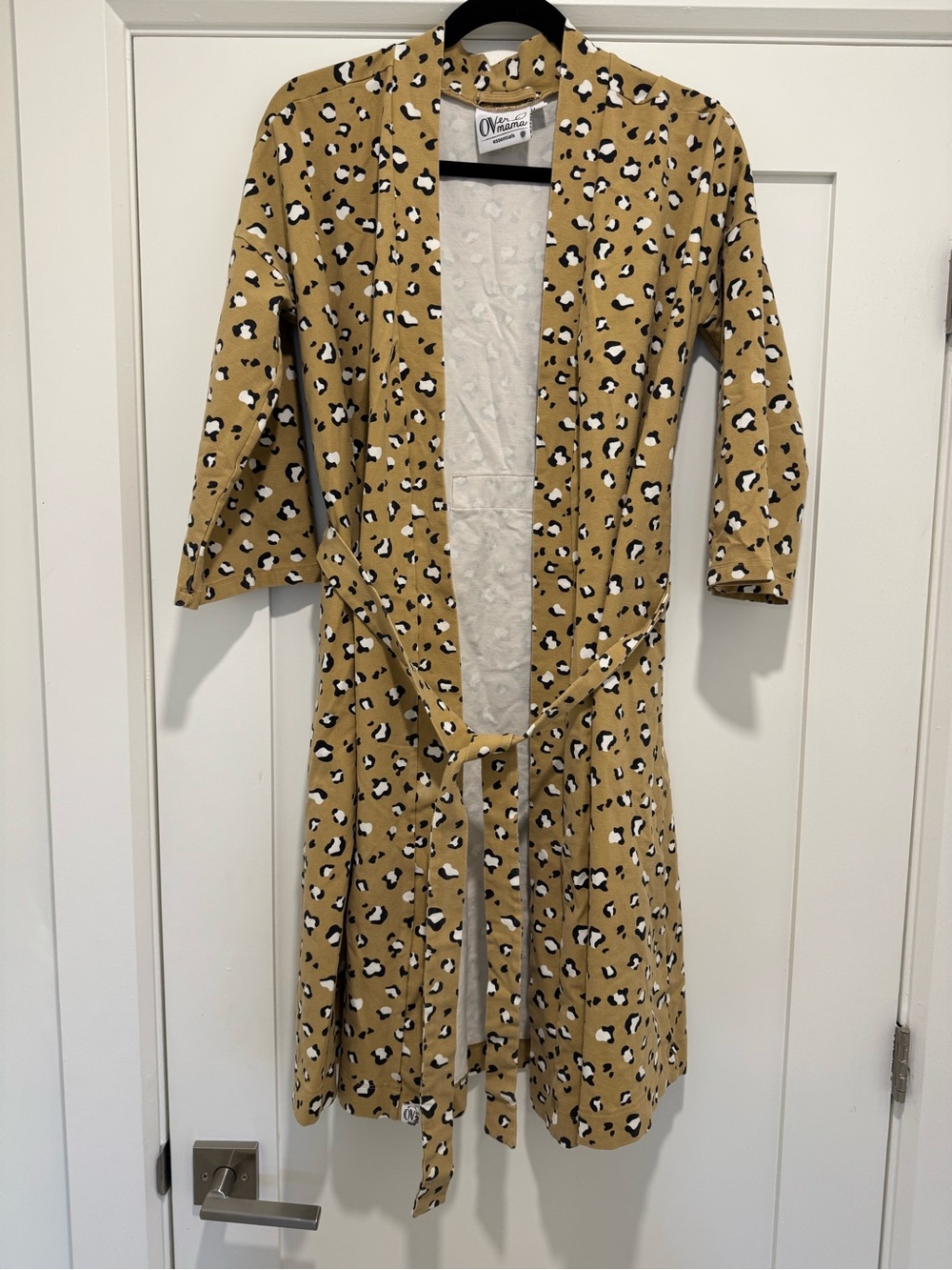 Mustard Leopard Print Duster Robe -OVer Company